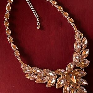 Exaggerate necklace, crystal necklace